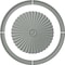 Ekena Millwork 70 1/2-in. OD x 61 3/8-in. ID Ceiling Ring with 47 5/8-in. OD Ceiling Medallion Shakuras Accent Kit CRM70BE48SH - alternate 3
